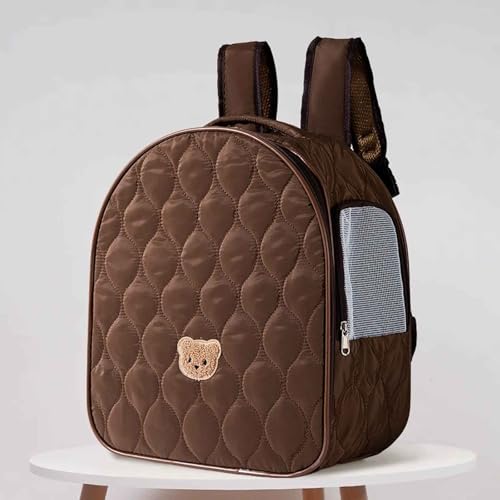 PJDDP Haustier Rucksack, Hund Tragetasche, Katzen Tragetasche Mit Verstellbarem Schultergurt Und Sicherheitshaken, Für Kleine Hunde Und Katzen,Braun PJDDP Haustier Rucksack, Hund Tragetasche, Katzen Tragetasche Mit Verstellbarem Schultergurt Und Sicherheitshaken, Für Kleine Hunde Und Katzen,Braun von PJDDP