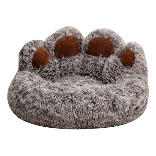 PJDDP Haustier-Sofa, Flauschig Katzenbett, Hundebett, Rund Hundesofa Mit Rutschfester Unterseite, Niedliches Bären-Umarmungs-Design Für Hunde Und Katzen,Grau,XL PJDDP Haustier-Sofa, Flauschig Katzenbett, Hundebett, Rund Hundesofa Mit Rutschfester Unterseite, Niedliches Bären-Umarmungs-Design Für Hunde Und Katzen,Grau,XL von PJDDP