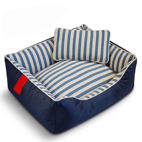 PJDDP Haustierbett, Hundebett Weiches, Katzenbett, Hundesofa Mit Abnehmbarem Waschbarem Bezug, Rutschfestem Boden, Ideal Für Haustiere,Blau,M PJDDP Haustierbett, Hundebett Weiches, Katzenbett, Hundesofa Mit Abnehmbarem Waschbarem Bezug, Rutschfestem Boden, Ideal Für Haustiere,Blau,M von PJDDP