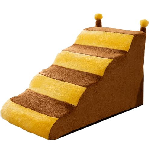 PJDDP Haustierrampe Für Hohe Betten,3 Stiefnon -Slip -Haustreppe, Treppe,Schaumhundrampe Mit Hoher Dichte,Haustierleiter Mit Waschbarer Stoffabdeckung,Extra Breite Hangneigungstreppe,L PJDDP Haustierrampe Für Hohe Betten,3 Stiefnon -Slip -Haustreppe, Treppe,Schaumhundrampe Mit Hoher Dichte,Haustierleiter Mit Waschbarer Stoffabdeckung,Extra Breite Hangneigungstreppe,L von PJDDP