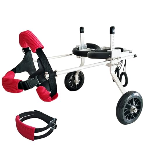PJDDP Hund Rollstuhl Für Hintere Beine, Verstellbares Hund Rollstuhl Haustierhilfe Haustiere Mit Gelähmten Hinterliedern, Um Die Mobilität Wiederherzustellen,M von PJDDP