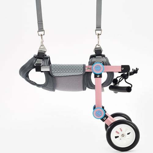 PJDDP Hunde-Rollstuhl Für Die Hinterbeine, Verstellbarer Hundewagen Hunde-Rollstühle Mit Behinderten Hinterbeinen, Die Einfach Zu Montieren Sind, Leichter Rehabilitationswagen,Rosa,L PJDDP Hunde-Rollstuhl Für Die Hinterbeine, Verstellbarer Hundewagen Hunde-Rollstühle Mit Behinderten Hinterbeinen, Die Einfach Zu Montieren Sind, Leichter Rehabilitationswagen,Rosa,L von PJDDP