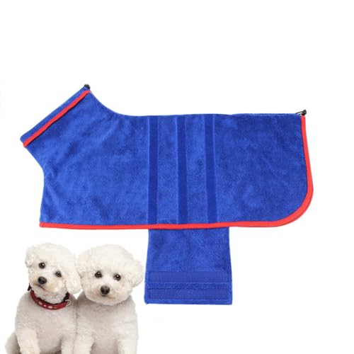 PJDDP Hunde-Trockenmantel, Hundehandtuch, Bademantel, Mikrofaser-Badetuch, Einstellbar Hundehandtuch Mit Klettverschluss Für Große Mittelgroße Und Kleine Hunde,Blau,XS PJDDP Hunde-Trockenmantel, Hundehandtuch, Bademantel, Mikrofaser-Badetuch, Einstellbar Hundehandtuch Mit Klettverschluss Für Große Mittelgroße Und Kleine Hunde,Blau,XS von PJDDP