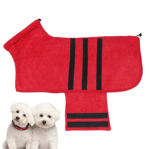 PJDDP Hunde-Trockenmantel, Hundehandtuch, Bademantel, Mikrofaser-Badetuch, Einstellbar Hundehandtuch Mit Klettverschluss Für Große Mittelgroße Und Kleine Hunde,Rot,XXL PJDDP Hunde-Trockenmantel, Hundehandtuch, Bademantel, Mikrofaser-Badetuch, Einstellbar Hundehandtuch Mit Klettverschluss Für Große Mittelgroße Und Kleine Hunde,Rot,XXL von PJDDP