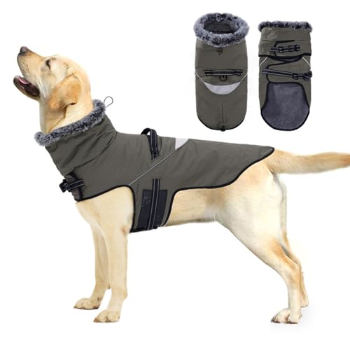 PJDDP Hunde Winterjacke mit Gurt Reflektierende und verstellbare Hunde Wintermantel wasserdichte Hund kaltes Wettermäntel mit Gurthoch Hund Schneejacke,Schwarz,3XL PJDDP Hunde Winterjacke mit Gurt Reflektierende und verstellbare Hunde Wintermantel wasserdichte Hund kaltes Wettermäntel mit Gurthoch Hund Schneejacke,Schwarz,3XL von PJDDP