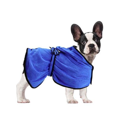 PJDDP Hundebademantel, Super Saugfähig Hundebademantel Für Große Hunde, Weiche Mikrofaser Bademantel Hund Groß, Verstellbarer Taille Hunde Bademantel Mit Kapuze,Blau,XS PJDDP Hundebademantel, Super Saugfähig Hundebademantel Für Große Hunde, Weiche Mikrofaser Bademantel Hund Groß, Verstellbarer Taille Hunde Bademantel Mit Kapuze,Blau,XS von PJDDP