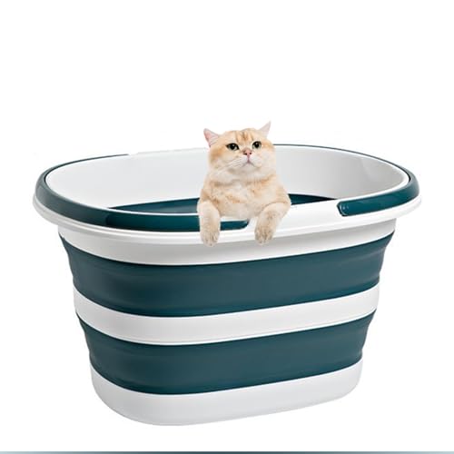 PJDDP Hundebadewanne, Zusammenklappbare Wanne,Tragbar Badewanne Für Kleine Bis Mittelgroße Hunde Und Katzen Max. Bis 9Kg,Blau PJDDP Hundebadewanne, Zusammenklappbare Wanne,Tragbar Badewanne Für Kleine Bis Mittelgroße Hunde Und Katzen Max. Bis 9Kg,Blau von PJDDP