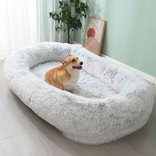 PJDDP Hundebett, Hundebett Für Menschen & Hunde, Rutschfestem Waschbar Hundebetten, Beruhigendes Hundekissen Für Extra Große Hunde,Gradient Gray,6XL PJDDP Hundebett, Hundebett Für Menschen & Hunde, Rutschfestem Waschbar Hundebetten, Beruhigendes Hundekissen Für Extra Große Hunde,Gradient Gray,6XL von PJDDP
