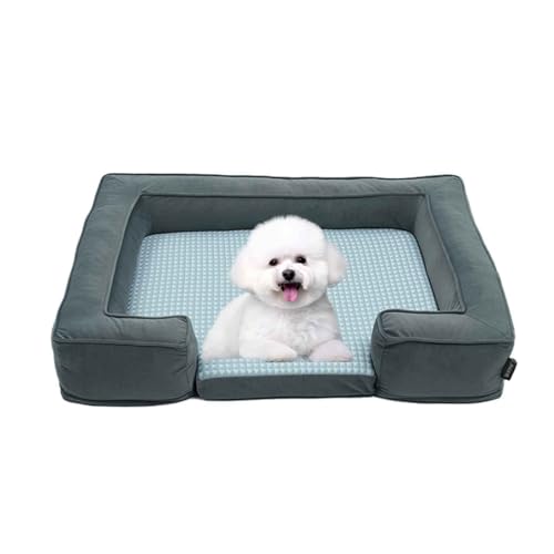 PJDDP Hundebett, Hundesofa, Kühlmatte Für Hund, rutschfeste Unterseite Hundekorb, Abnehmbar Und Waschbar, Für Mittelgroße Und Grosse Hunde,Dark Gray,XXL PJDDP Hundebett, Hundesofa, Kühlmatte Für Hund, rutschfeste Unterseite Hundekorb, Abnehmbar Und Waschbar, Für Mittelgroße Und Grosse Hunde,Dark Gray,XXL von PJDDP