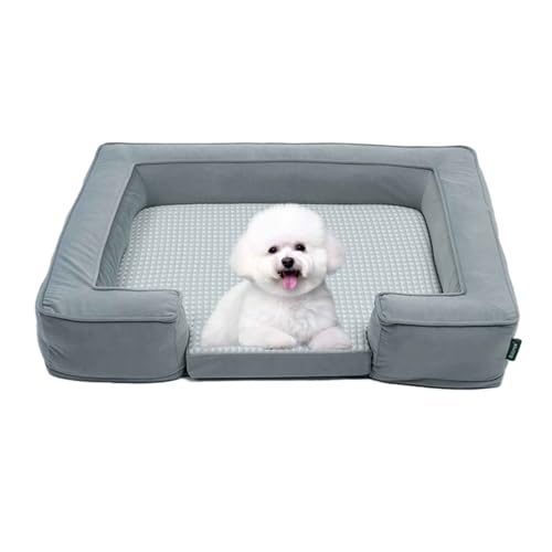 PJDDP Hundebett, Hundesofa, Kühlmatte Für Hund, rutschfeste Unterseite Hundekorb, Abnehmbar Und Waschbar, Für Mittelgroße Und Grosse Hunde,Light Gray,XXL PJDDP Hundebett, Hundesofa, Kühlmatte Für Hund, rutschfeste Unterseite Hundekorb, Abnehmbar Und Waschbar, Für Mittelgroße Und Grosse Hunde,Light Gray,XXL von PJDDP
