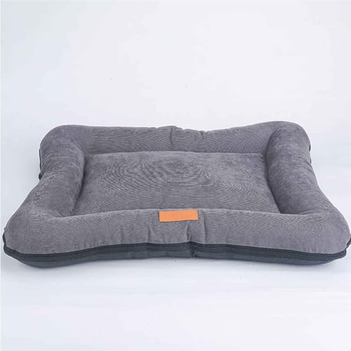 PJDDP Hundebett, Katzenkissen, Hundekissen Mit Rutschfester Unterseite, Hundebett Mit Abnehmbarem Waschbarem Bezug, Für Grosse, Mittelgroße Und Kleine Hunde,Dark Gray,S von PJDDP