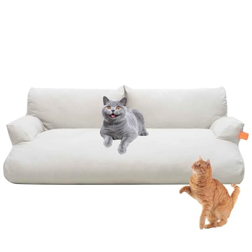 PJDDP Hundebett Flauschig, Weich Katzensofa, Comfy Hundebett Mit Abnehmbarem Waschbarem Bezug, rutschfeste Unterseite, Geeignet Für Haustiere Bis 20Kg,Weiß PJDDP Hundebett Flauschig, Weich Katzensofa, Comfy Hundebett Mit Abnehmbarem Waschbarem Bezug, rutschfeste Unterseite, Geeignet Für Haustiere Bis 20Kg,Weiß von PJDDP