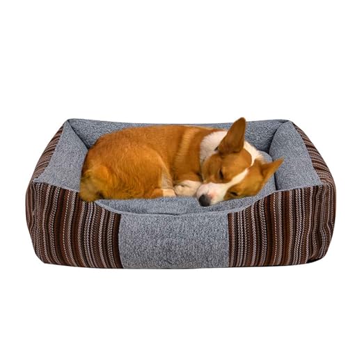 PJDDP Hundebett Waschbar, Weiches, Gemütliches Hundesofabett, Welpenbett Für Mittelgroße Und Große Hunde, Kann Für Die Hundebox Verwendet Werden, Maschinenwaschbar Und Trocknergeeignet,Brown+Gray,L PJDDP Hundebett Waschbar, Weiches, Gemütliches Hundesofabett, Welpenbett Für Mittelgroße Und Große Hunde, Kann Für Die Hundebox Verwendet Werden, Maschinenwaschbar Und Trocknergeeignet,Brown+Gray,L von PJDDP