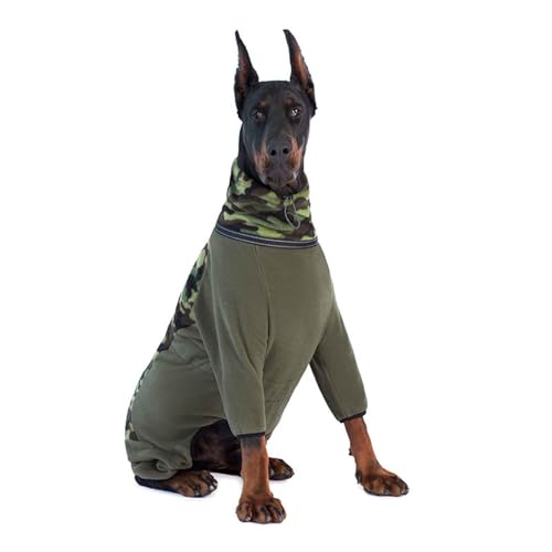 PJDDP Hundebody, Warme Hundejacke, 4-Beine Langarm Hund Beruhigend Hemd Körper Jumpsuit, Kalter Wettermantel Mit D-Ring, Für Kleine, Mittlere Und Große Hunde,Army Green,XL PJDDP Hundebody, Warme Hundejacke, 4-Beine Langarm Hund Beruhigend Hemd Körper Jumpsuit, Kalter Wettermantel Mit D-Ring, Für Kleine, Mittlere Und Große Hunde,Army Green,XL von PJDDP
