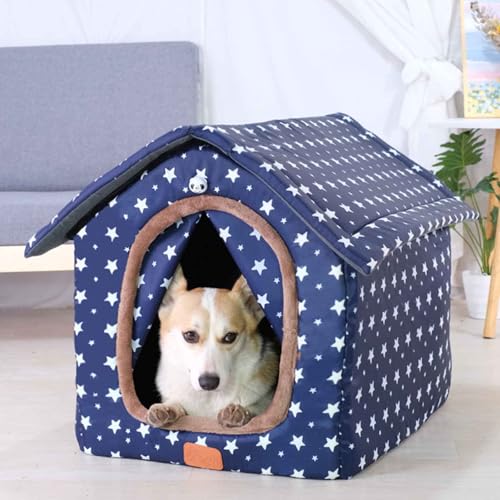 PJDDP Hundehaus, Haustierbett, Abnehmbar Und Waschbar Katzenhaus, Haustierhäuser Mit Rutschfester Boden, Warme Höhle Schlafnest Für Katzen Und Hunde,Stars,XXL PJDDP Hundehaus, Haustierbett, Abnehmbar Und Waschbar Katzenhaus, Haustierhäuser Mit Rutschfester Boden, Warme Höhle Schlafnest Für Katzen Und Hunde,Stars,XXL von PJDDP