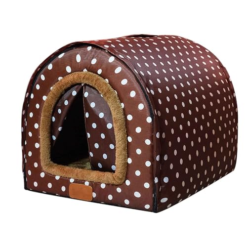 PJDDP Hundehaus, Zwei in Eins Hund Katzenbett, Haustierbett Mit Rutschfester Unterseite Für Katzen Und Hunde, Waschbar, Abnehmbares Hundebett,Braun,S PJDDP Hundehaus, Zwei in Eins Hund Katzenbett, Haustierbett Mit Rutschfester Unterseite Für Katzen Und Hunde, Waschbar, Abnehmbares Hundebett,Braun,S von PJDDP