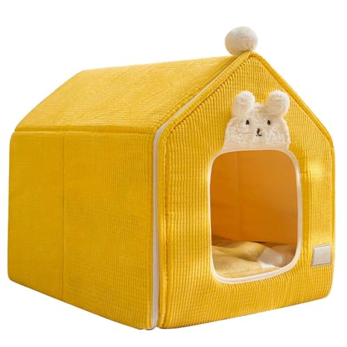 PJDDP Hundehöhle, Katzenhaus Indoor, Katzenhöhlenbett, Faltbares Haustierhöhlenbett Mit Rutschfester Unterseite, Für Kleine Welpenkätzchen PJDDP Hundehöhle, Katzenhaus Indoor, Katzenhöhlenbett, Faltbares Haustierhöhlenbett Mit Rutschfester Unterseite, Für Kleine Welpenkätzchen von PJDDP