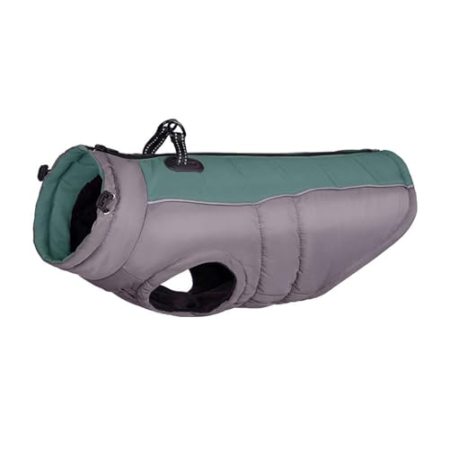 PJDDP Hundejacke Hundemantel, Reflektierend Hundejacke, Winddichte Wasserdicht Hundeweste, Mit D-Ring, Für Mittlere Große Hunde,Grün,XL von PJDDP