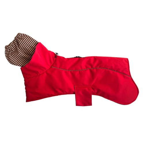 PJDDP Hundekaltes Wettermäntel reflektierende, hohe Kragenhund Jacke,Hundejacke mit Kabelbaumloch Warmer Hund Wintermantel mit Beingurt Hund Kaltes Wetter Verstellbar,Rot,XXL PJDDP Hundekaltes Wettermäntel reflektierende, hohe Kragenhund Jacke,Hundejacke mit Kabelbaumloch Warmer Hund Wintermantel mit Beingurt Hund Kaltes Wetter Verstellbar,Rot,XXL von PJDDP