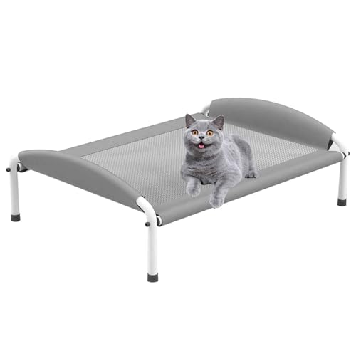 PJDDP Hundeliege Outdoor, Erhöhtes Hundebett, Erhöhtes Katzenbett, Waschbares Netzgewebe, Hundebett Für Haus Und Garten, Ideal Zur Gelenkentlastung,Grau,XXL PJDDP Hundeliege Outdoor, Erhöhtes Hundebett, Erhöhtes Katzenbett, Waschbares Netzgewebe, Hundebett Für Haus Und Garten, Ideal Zur Gelenkentlastung,Grau,XXL von PJDDP