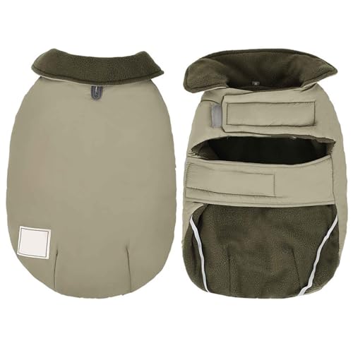 PJDDP Hundemantel Winter, Hundemantel Wasserdicht, Warm Hundejacke Aus Fleece, Verstellbar Hundejacke Mit Geschirr Öffnung Für Kleine Mittlere Hunde,Grün,XL PJDDP Hundemantel Winter, Hundemantel Wasserdicht, Warm Hundejacke Aus Fleece, Verstellbar Hundejacke Mit Geschirr Öffnung Für Kleine Mittlere Hunde,Grün,XL von PJDDP