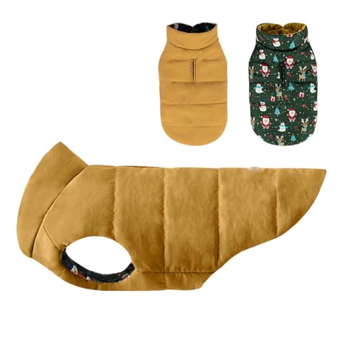 PJDDP Hundemantel Winterjacke, Haustier Hund Warm Mantel, Warme Hundeweste, Winddichte Hundekleidung Mit Geschirrloch, Für Kaltes Wetter, Für Kleine Mittelgroße Hunde,Gelb,XL PJDDP Hundemantel Winterjacke, Haustier Hund Warm Mantel, Warme Hundeweste, Winddichte Hundekleidung Mit Geschirrloch, Für Kaltes Wetter, Für Kleine Mittelgroße Hunde,Gelb,XL von PJDDP