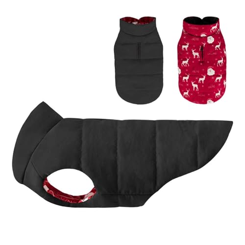 PJDDP Hundemantel Winterjacke, Haustier Hund Warm Mantel, Warme Hundeweste, Winddichte Hundekleidung Mit Geschirrloch, Für Kaltes Wetter, Für Kleine Mittelgroße Hunde,Schwarz,M PJDDP Hundemantel Winterjacke, Haustier Hund Warm Mantel, Warme Hundeweste, Winddichte Hundekleidung Mit Geschirrloch, Für Kaltes Wetter, Für Kleine Mittelgroße Hunde,Schwarz,M von PJDDP