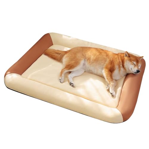 PJDDP Hundematratze Wasserdicht, Kühlmatte Für Hunde, rutschfeste Unterseite, Hundebett, Ideal Für Zuhause Und Reisen Im Sommer,Braun,XL PJDDP Hundematratze Wasserdicht, Kühlmatte Für Hunde, rutschfeste Unterseite, Hundebett, Ideal Für Zuhause Und Reisen Im Sommer,Braun,XL von PJDDP
