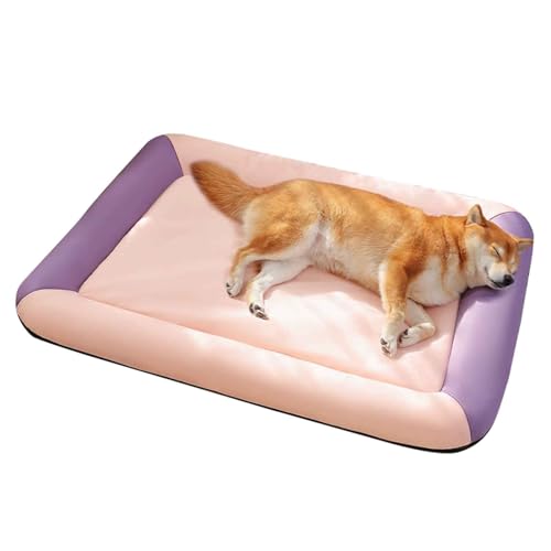 PJDDP Hundematratze Wasserdicht, Kühlmatte Für Hunde, rutschfeste Unterseite, Hundebett, Ideal Für Zuhause Und Reisen Im Sommer,Pink Purple,L PJDDP Hundematratze Wasserdicht, Kühlmatte Für Hunde, rutschfeste Unterseite, Hundebett, Ideal Für Zuhause Und Reisen Im Sommer,Pink Purple,L von PJDDP