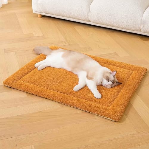 PJDDP Hundematte, Waschbar Haustiermatratze, Hundebett, Katzenbett Mit Rutschfester Unterseite, Für Kleine Und Mittelgroße Hunde Und Katzen,Orange,XL PJDDP Hundematte, Waschbar Haustiermatratze, Hundebett, Katzenbett Mit Rutschfester Unterseite, Für Kleine Und Mittelgroße Hunde Und Katzen,Orange,XL von PJDDP