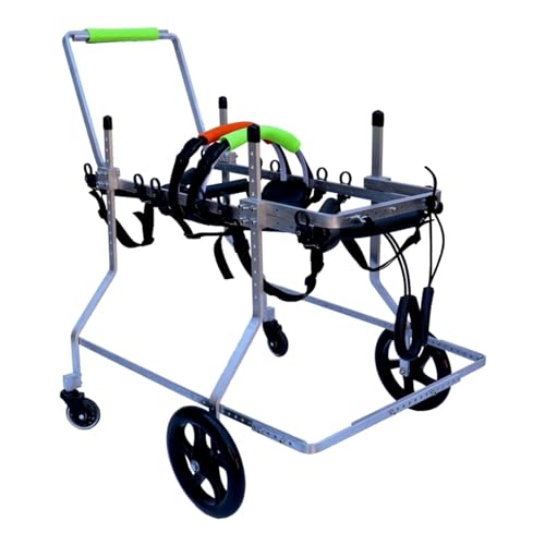 PJDDP Hunderollstuhl, Verstellbarer Haustierrollstuhl Mit Voller Unterstützung, 4-Räder-Hundewagen Zur Rehabilitation Der Vorder- Und Hinterbeine Für Behinderte Kleine Hunde Und Welpen,XL PJDDP Hunderollstuhl, Verstellbarer Haustierrollstuhl Mit Voller Unterstützung, 4-Räder-Hundewagen Zur Rehabilitation Der Vorder- Und Hinterbeine Für Behinderte Kleine Hunde Und Welpen,XL von PJDDP