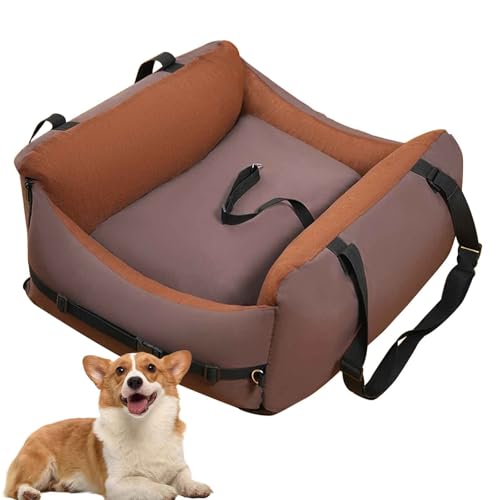 PJDDP Hundesitz Auto Kleine Hunde, 2 in 1 Hunde Autositz, Tragbarer Hund Katze Auto Reisebett Für Kleine Und Mittelgroße Haustiere, Abnehmbar Und Waschbar,Braun PJDDP Hundesitz Auto Kleine Hunde, 2 in 1 Hunde Autositz, Tragbarer Hund Katze Auto Reisebett Für Kleine Und Mittelgroße Haustiere, Abnehmbar Und Waschbar,Braun von PJDDP