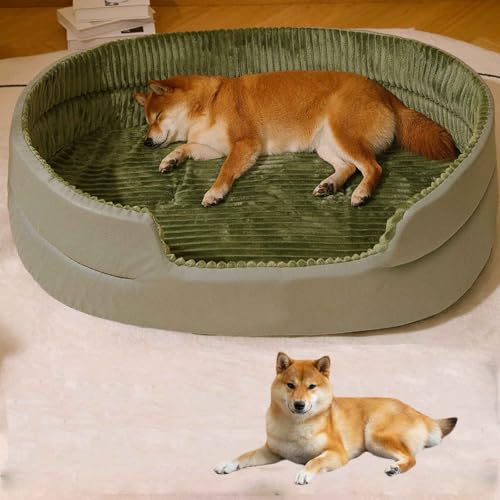 PJDDP Hundesofa, Hundekorb, Erhöhte Ränder, Kuscheliges Heimtierbett, Wasserdichtes Hundesofa, Waschbar Hundekissen Für Hunde & Katzen Aller Größen,Grün,S PJDDP Hundesofa, Hundekorb, Erhöhte Ränder, Kuscheliges Heimtierbett, Wasserdichtes Hundesofa, Waschbar Hundekissen Für Hunde & Katzen Aller Größen,Grün,S von PJDDP