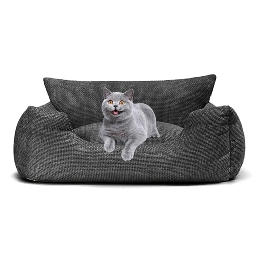 PJDDP Hundesofa, Katzensofa, Flauschiges Haustier-Couchbett Mit Abnehmbarem Waschbarem Bezug, Rutschfestem Boden Für Mittelgroße Und Kleine Hunde,Grau,M PJDDP Hundesofa, Katzensofa, Flauschiges Haustier-Couchbett Mit Abnehmbarem Waschbarem Bezug, Rutschfestem Boden Für Mittelgroße Und Kleine Hunde,Grau,M von PJDDP