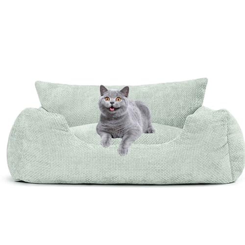 PJDDP Hundesofa, Katzensofa, Flauschiges Haustier-Couchbett Mit Abnehmbarem Waschbarem Bezug, Rutschfestem Boden Für Mittelgroße Und Kleine Hunde,Turquoise,M PJDDP Hundesofa, Katzensofa, Flauschiges Haustier-Couchbett Mit Abnehmbarem Waschbarem Bezug, Rutschfestem Boden Für Mittelgroße Und Kleine Hunde,Turquoise,M von PJDDP