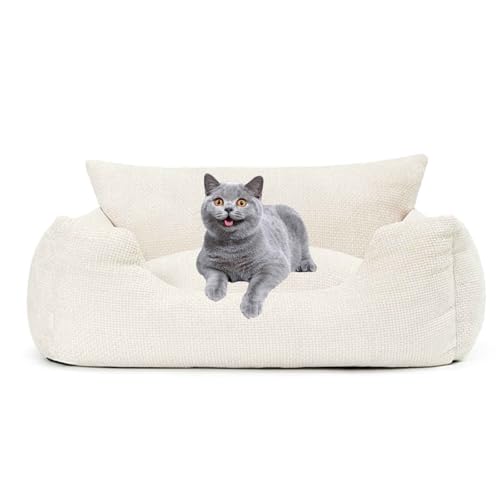PJDDP Hundesofa, Katzensofa, Flauschiges Haustier-Couchbett Mit Abnehmbarem Waschbarem Bezug, Rutschfestem Boden Für Mittelgroße Und Kleine Hunde,Weiß,M PJDDP Hundesofa, Katzensofa, Flauschiges Haustier-Couchbett Mit Abnehmbarem Waschbarem Bezug, Rutschfestem Boden Für Mittelgroße Und Kleine Hunde,Weiß,M von PJDDP