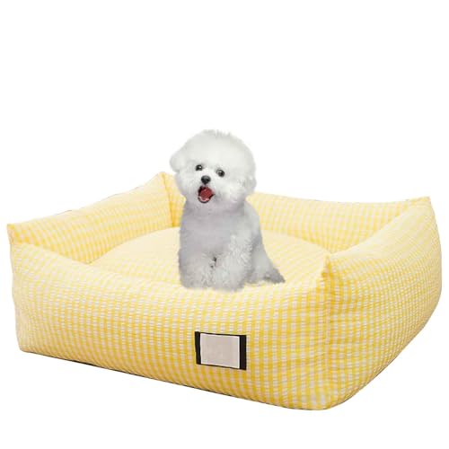 PJDDP Hundesofa, Vierseitiges Nackenrolle Kissen, rutschfeste Unterseite Hundekorb, Abnehmbar Und Waschbar, Hält Haustiere Im Heißen Sommer Kühl,Gelb,L PJDDP Hundesofa, Vierseitiges Nackenrolle Kissen, rutschfeste Unterseite Hundekorb, Abnehmbar Und Waschbar, Hält Haustiere Im Heißen Sommer Kühl,Gelb,L von PJDDP