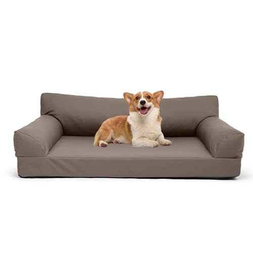 PJDDP Hundesofa, Wasserdicht Hundebett, Anti-Angst Katzensofa Mit Abnehmbarem Waschbarem Bezug Und Rutschfestem Boden Für Hunde, Katzen Und Andere Haustiere,Dark Brown,M PJDDP Hundesofa, Wasserdicht Hundebett, Anti-Angst Katzensofa Mit Abnehmbarem Waschbarem Bezug Und Rutschfestem Boden Für Hunde, Katzen Und Andere Haustiere,Dark Brown,M von PJDDP