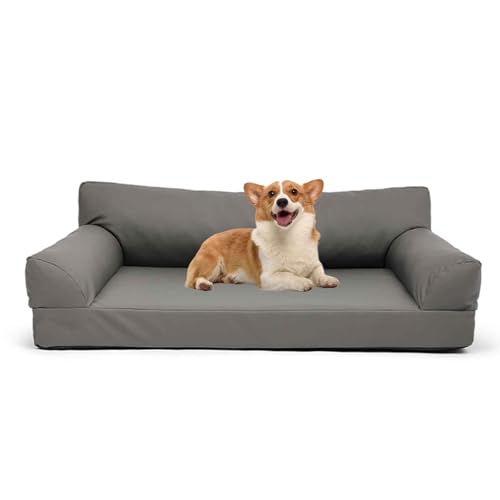 PJDDP Hundesofa, Wasserdicht Hundebett, Anti-Angst Katzensofa Mit Abnehmbarem Waschbarem Bezug Und Rutschfestem Boden Für Hunde, Katzen Und Andere Haustiere,Grau,XL PJDDP Hundesofa, Wasserdicht Hundebett, Anti-Angst Katzensofa Mit Abnehmbarem Waschbarem Bezug Und Rutschfestem Boden Für Hunde, Katzen Und Andere Haustiere,Grau,XL von PJDDP