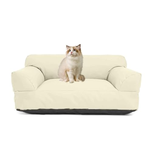PJDDP Hundesofa, wasserdichte Hundebett, Katzensofa Mit Abnehmbarem, Waschbarem Bezug, Rutschfester Boden, Für Große, Mittelgroße & Kleine Hunde,Weiß,M PJDDP Hundesofa, wasserdichte Hundebett, Katzensofa Mit Abnehmbarem, Waschbarem Bezug, Rutschfester Boden, Für Große, Mittelgroße & Kleine Hunde,Weiß,M von PJDDP