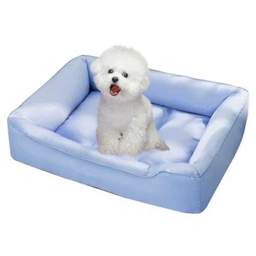 PJDDP Hundesofa Hundecouch, Waschbarer Bezug, Waschbar Und Wasserdicht Hundekorb, Hundesofa Hundecouch rutschfest, Perfekt Für Heißen Sommer,Blau,S PJDDP Hundesofa Hundecouch, Waschbarer Bezug, Waschbar Und Wasserdicht Hundekorb, Hundesofa Hundecouch rutschfest, Perfekt Für Heißen Sommer,Blau,S von PJDDP