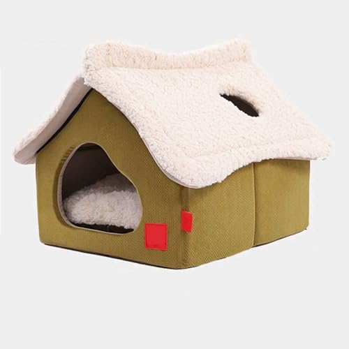 PJDDP Katzenbett, Faltbare Katzenbett Höhle, Katzen Kuschelbett, Haustierbett Mit Rutschfestem Boden, Abnehmbarem Kissenkissen, Für Kleine Katzen,Grün PJDDP Katzenbett, Faltbare Katzenbett Höhle, Katzen Kuschelbett, Haustierbett Mit Rutschfestem Boden, Abnehmbarem Kissenkissen, Für Kleine Katzen,Grün von PJDDP
