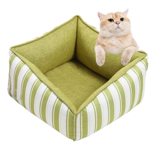 PJDDP Katzenbett, Katzenhaus, Katzenschlafsofa Mit Abnehmbarem Waschbarem Kissen, Weiche Haustierbetten Mit Rutschfester Boden Für Katzen, Kleine Hunde PJDDP Katzenbett, Katzenhaus, Katzenschlafsofa Mit Abnehmbarem Waschbarem Kissen, Weiche Haustierbetten Mit Rutschfester Boden Für Katzen, Kleine Hunde von PJDDP