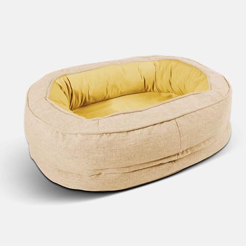 PJDDP Katzenbett, Orthopädische Hundebetten, Hundesofa Mit Eiförmigem Kistenschaum Und Rutschfestem Boden, Hundebett Mit Abnehmbarem Waschbarem Bezug,Apricot,L PJDDP Katzenbett, Orthopädische Hundebetten, Hundesofa Mit Eiförmigem Kistenschaum Und Rutschfestem Boden, Hundebett Mit Abnehmbarem Waschbarem Bezug,Apricot,L von PJDDP