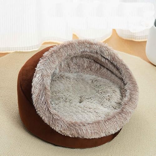 PJDDP Katzenbett Für Indoor-Katzen, Katzenhöhle, Katzenzelt Mit Abnehmbarem, Waschbarem Kissen Für Kleine Haustiere Katzen,Braun,M PJDDP Katzenbett Für Indoor-Katzen, Katzenhöhle, Katzenzelt Mit Abnehmbarem, Waschbarem Kissen Für Kleine Haustiere Katzen,Braun,M von PJDDP