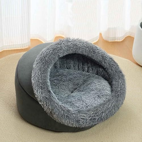PJDDP Katzenbett Für Indoor-Katzen, Katzenhöhle, Katzenzelt Mit Abnehmbarem, Waschbarem Kissen Für Kleine Haustiere Katzen,Grau,L PJDDP Katzenbett Für Indoor-Katzen, Katzenhöhle, Katzenzelt Mit Abnehmbarem, Waschbarem Kissen Für Kleine Haustiere Katzen,Grau,L von PJDDP