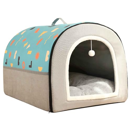 PJDDP Katzenbetten Für Hauskatzen, Faltbare Katzenbetthöhle, Katzenhaus Mit Waschbaren Kissen, 2 in 1 Warmes Katzenhaus, Für Kleine, Mittelgroße Und Große Haustiere,Blau,XL PJDDP Katzenbetten Für Hauskatzen, Faltbare Katzenbetthöhle, Katzenhaus Mit Waschbaren Kissen, 2 in 1 Warmes Katzenhaus, Für Kleine, Mittelgroße Und Große Haustiere,Blau,XL von PJDDP