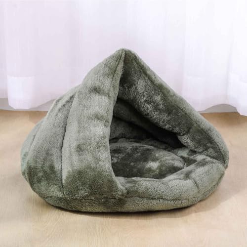 PJDDP Katzenhaus, Katzenhöhlenbett, Waschbares Hundebett, Halbgeschlossenes Katzenbett, Haustier-Katzenbett-Zelthaus, Für Katzen Kleine Hunde,Dark Green,S PJDDP Katzenhaus, Katzenhöhlenbett, Waschbares Hundebett, Halbgeschlossenes Katzenbett, Haustier-Katzenbett-Zelthaus, Für Katzen Kleine Hunde,Dark Green,S von PJDDP