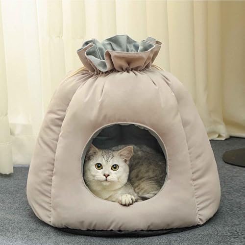 PJDDP Katzenhöhle, Katzenbetten Für Indoor Katzen, Geschlossenes Katzenbetts, Katzenverstecke Für Wohnungskatzen,Höhlenbett Mit Antirutsch Boden,Grau PJDDP Katzenhöhle, Katzenbetten Für Indoor Katzen, Geschlossenes Katzenbetts, Katzenverstecke Für Wohnungskatzen,Höhlenbett Mit Antirutsch Boden,Grau von PJDDP