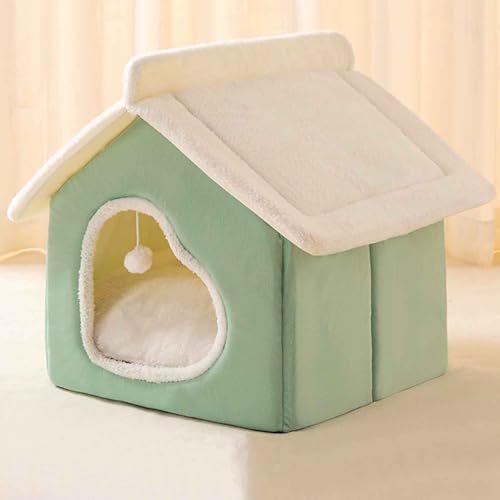 PJDDP Katzenhöhlenbett, Faltbare Katzenbetthöhle, Halbgeschlossenes Katzenbett, Hundehöhle Mit Rutschfestem Boden Für Kleine Welpenkätzchen,Grün,L PJDDP Katzenhöhlenbett, Faltbare Katzenbetthöhle, Halbgeschlossenes Katzenbett, Hundehöhle Mit Rutschfestem Boden Für Kleine Welpenkätzchen,Grün,L von PJDDP